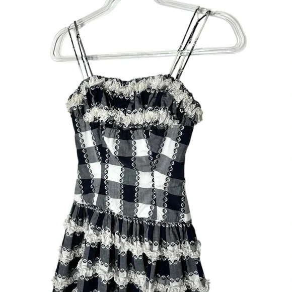 Vintage | 1950’s True Vintage Lou-Ette California Gigham Ruffle and Lace Dress - Picture 12 of 15